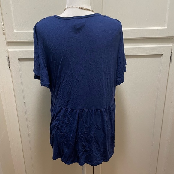 Knox Rose Blue Embroided Top - Picture 4 of 7